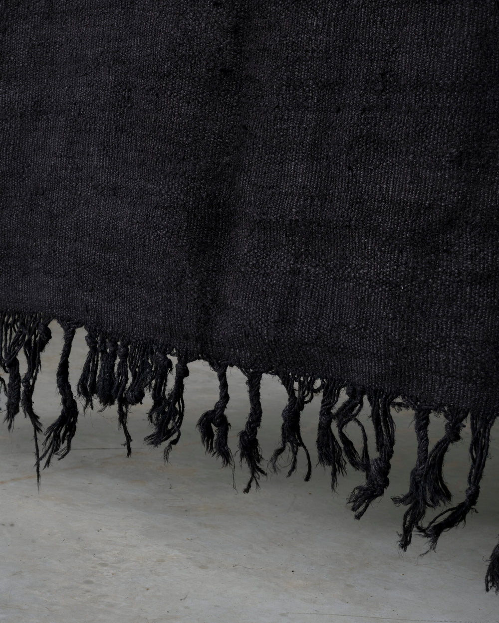 Washed Black Hemp Rug XXLarge