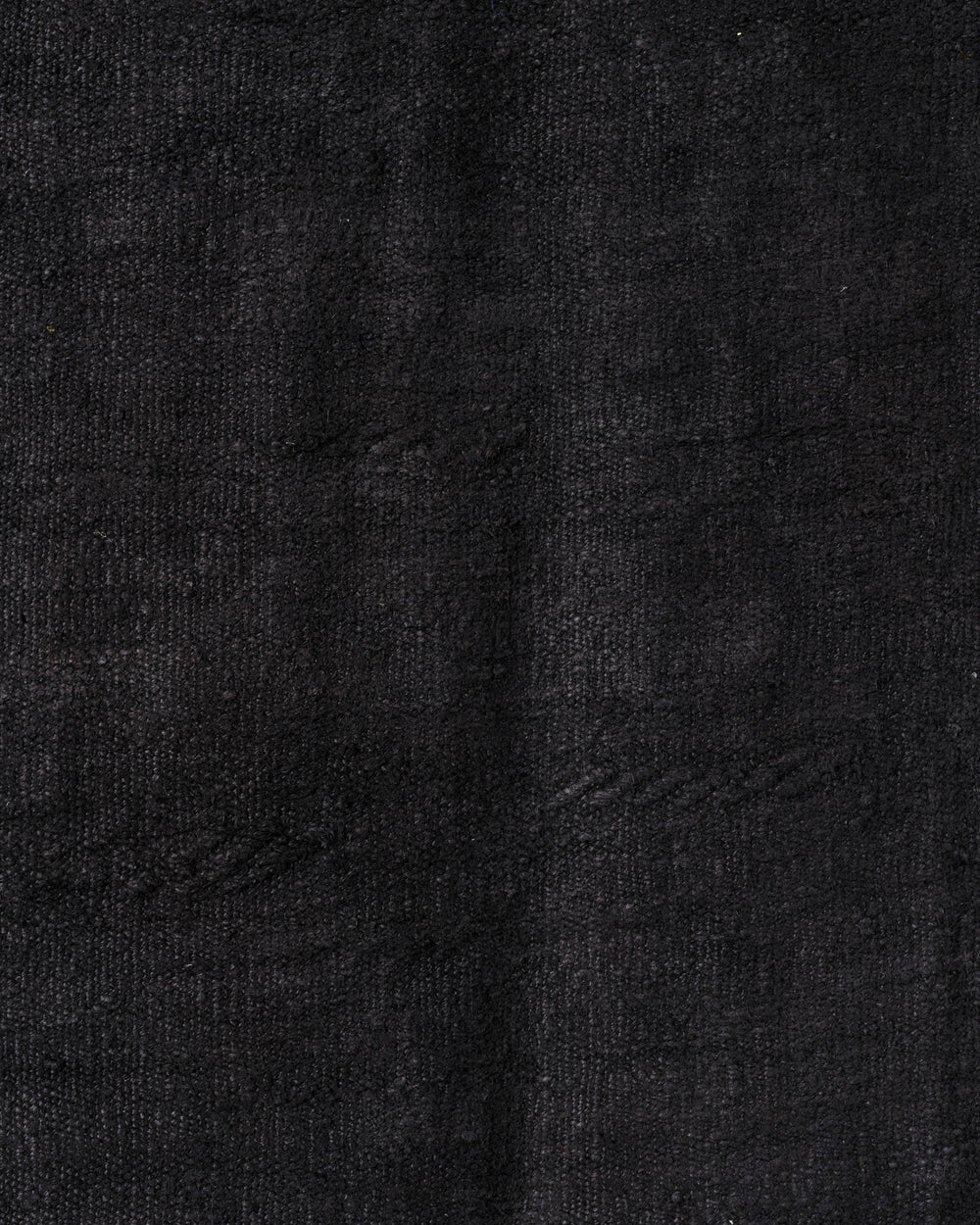 Washed Black Hemp Rug Small