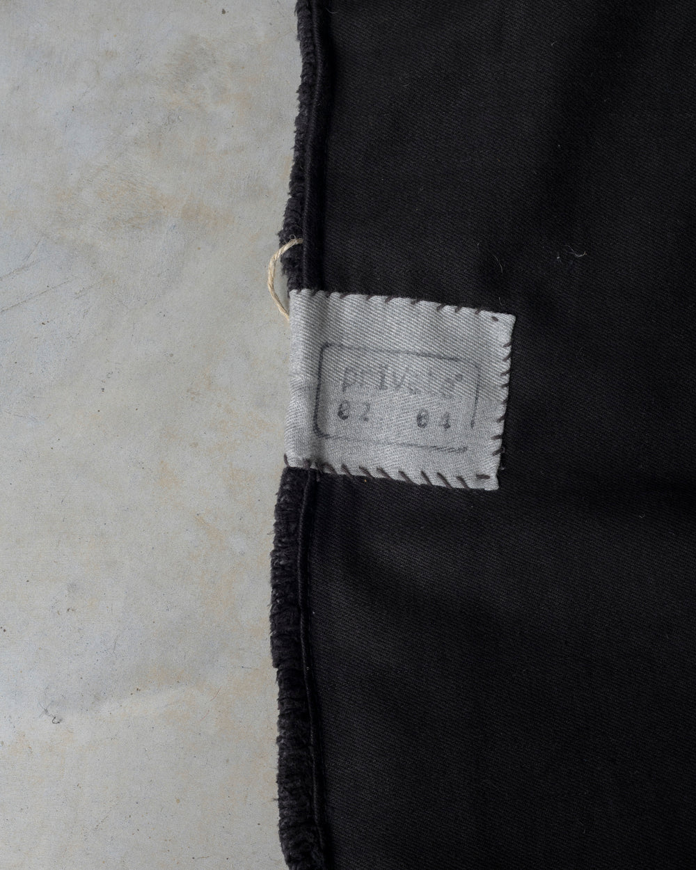 Washed Black Hemp Rug Large
