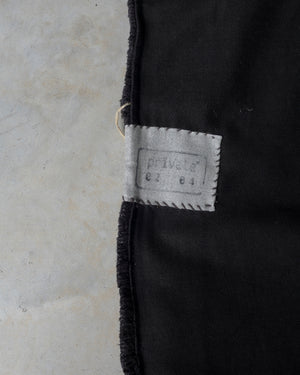 Washed Black Hemp Rug Large