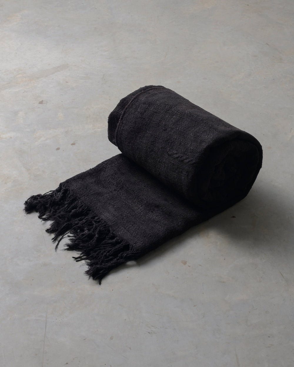 Washed Black Hemp Rug XLarge