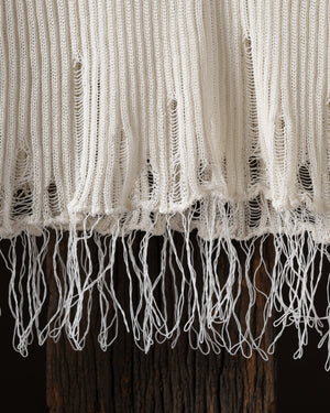 Long SLV Top Loose Rib Off White