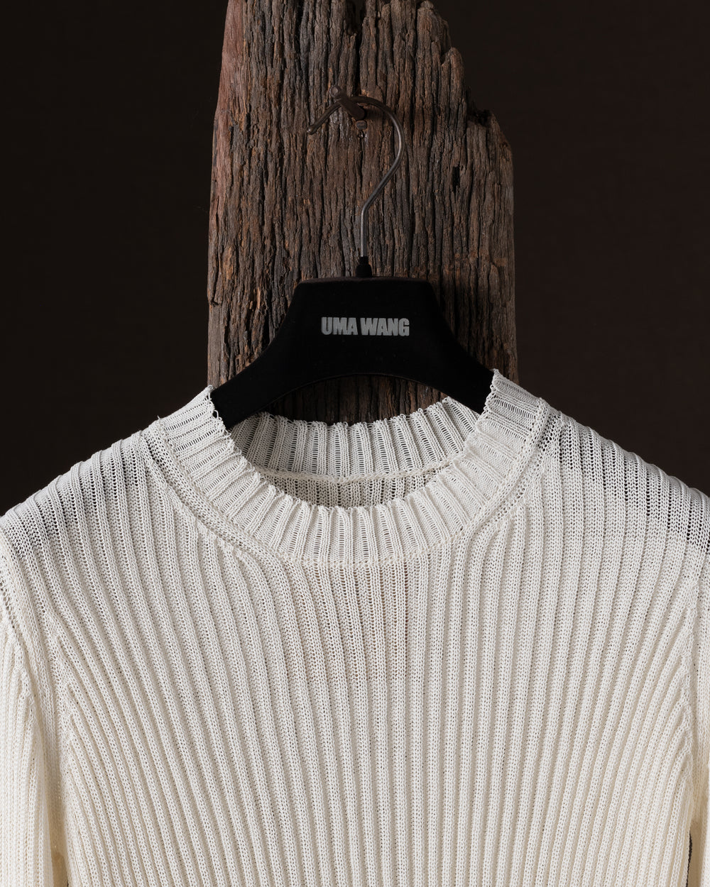 Long SLV Top Loose Rib Off White