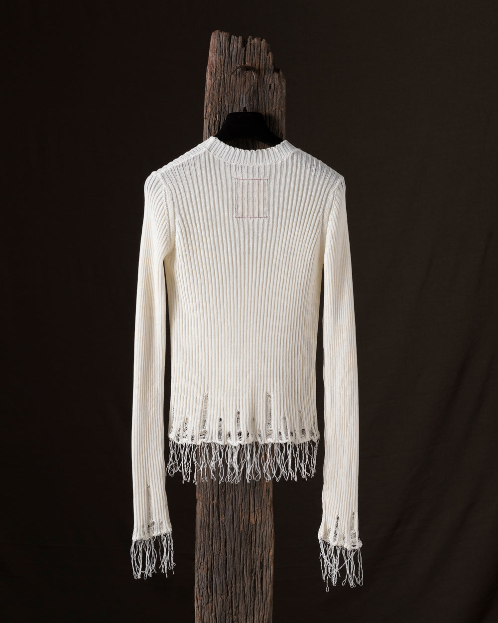 Long SLV Top Loose Rib Off White