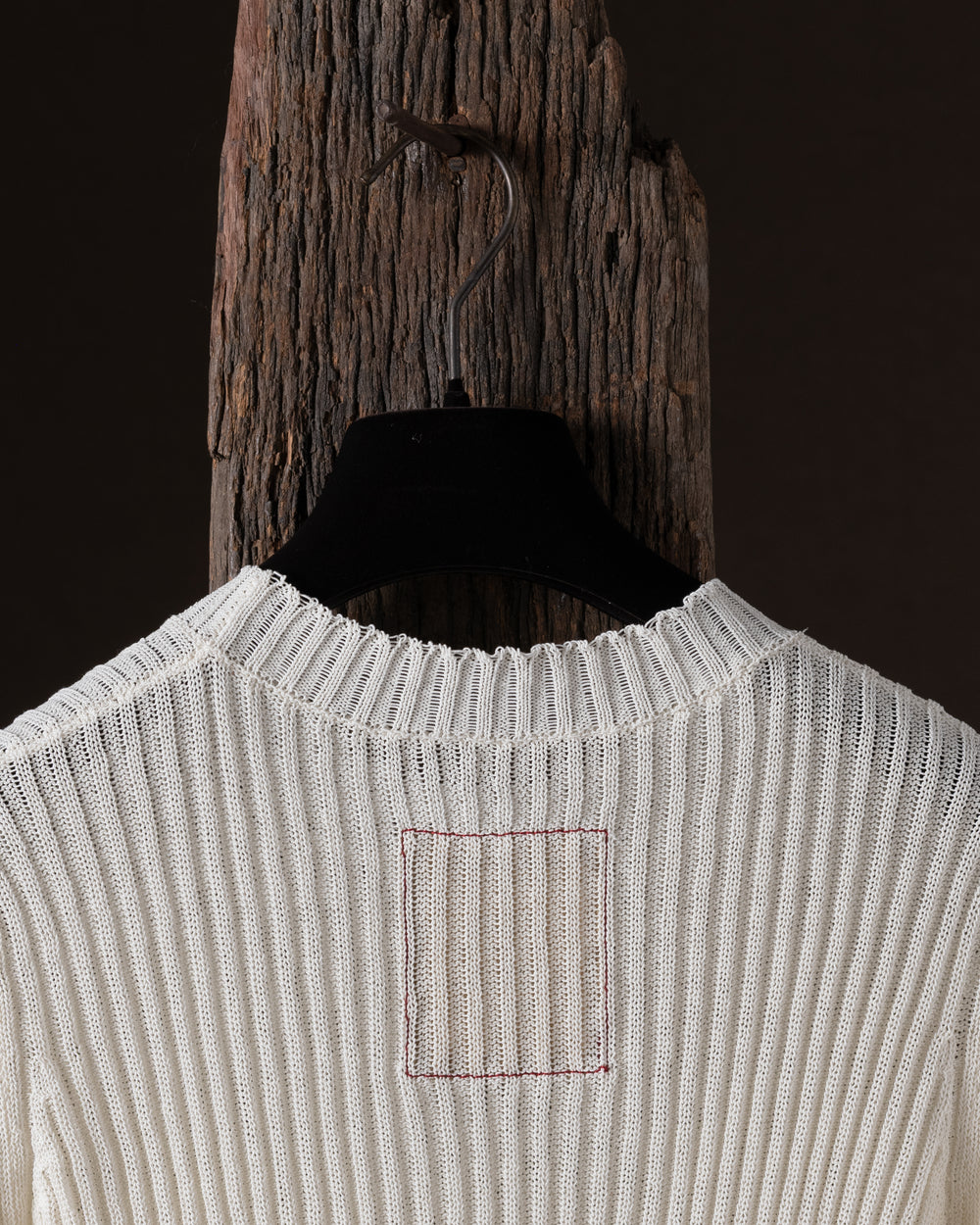 Long SLV Top Loose Rib Off White