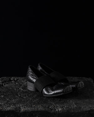 High Ballet Strap Leather Black