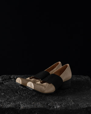 High Ballet Strap Leather Off White