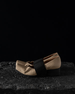 High Ballet Strap Leather Off White