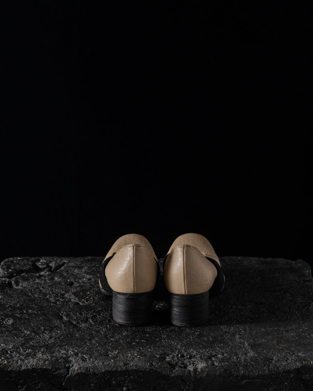 High Ballet Strap Leather Off White
