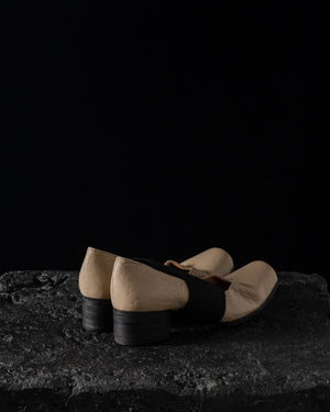 High Ballet Strap Leather Off White