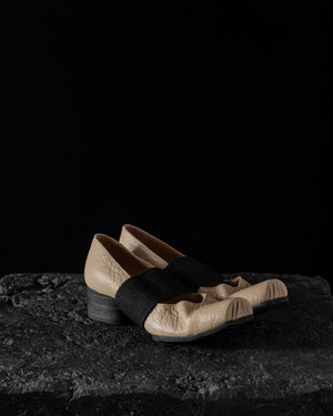 High Ballet Strap Leather Off White
