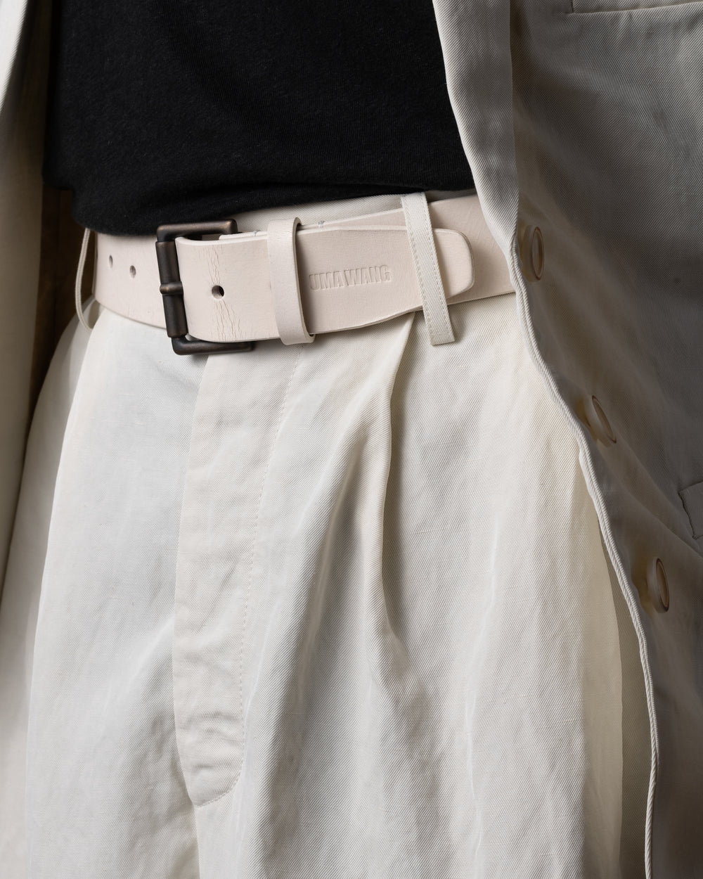 Leather Belt Off White