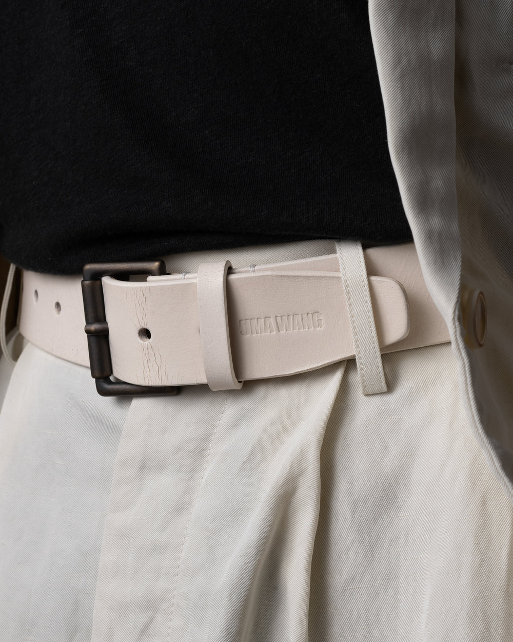 Leather Belt Off White