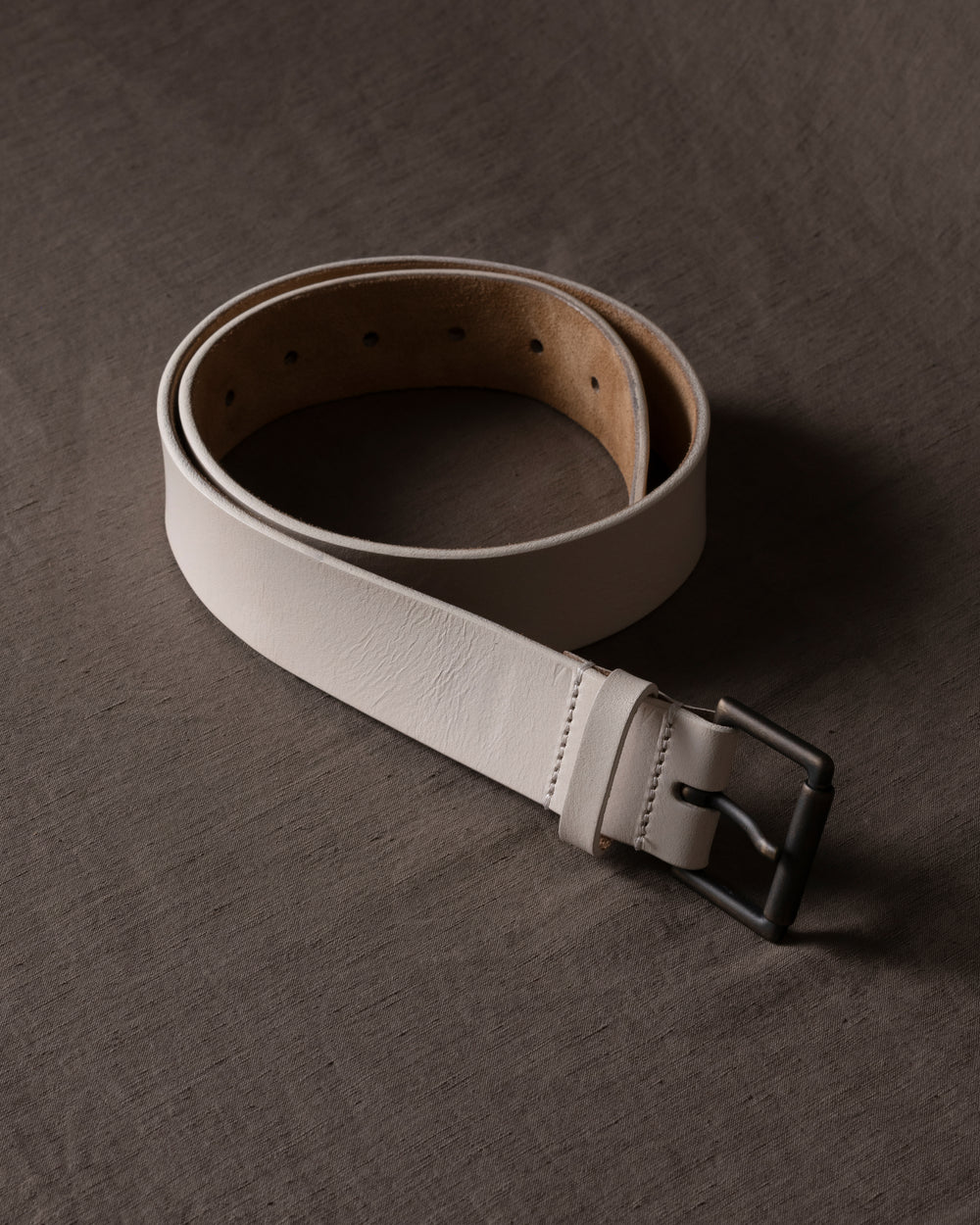 Leather Belt Off White