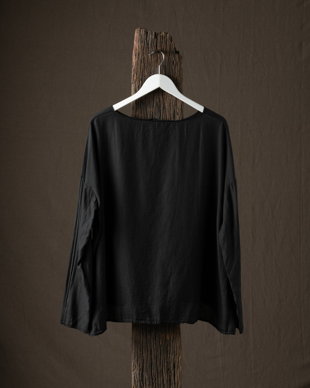 Ultralight Cotton Long Sleeve T Shirt TL Black
