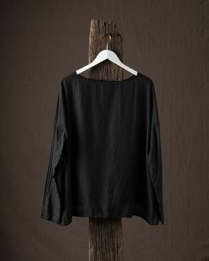 Ultralight Cotton Long Sleeve T Shirt TL Black