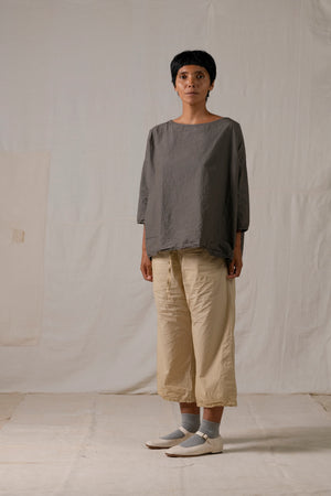 Wide & Short Trousers TC Cream