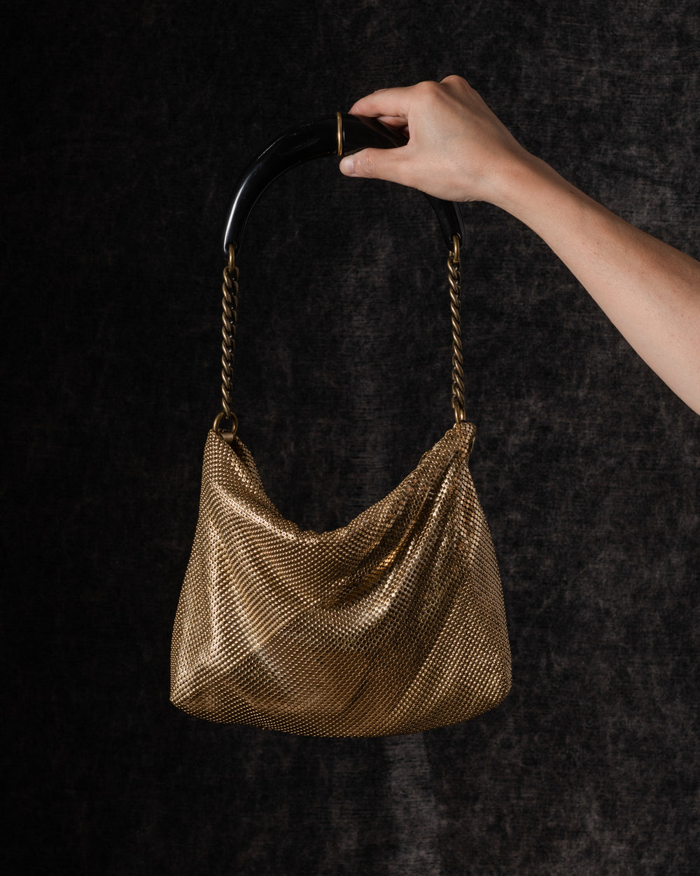 Diana Horn Shoulder Bag Gold