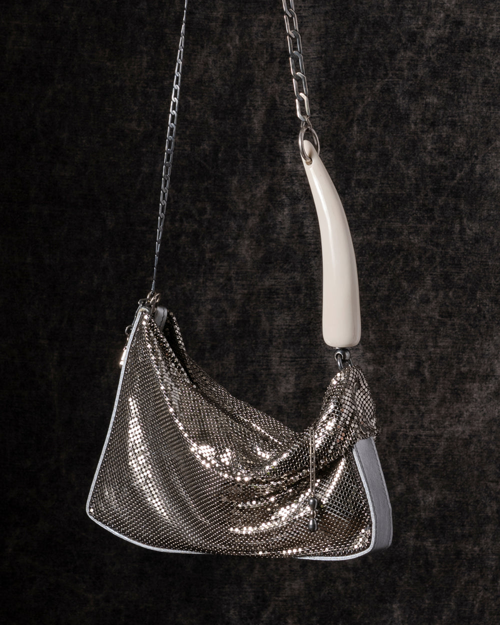 Petra Pleated Baguette Silver