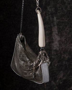 Petra Pleated Baguette Silver