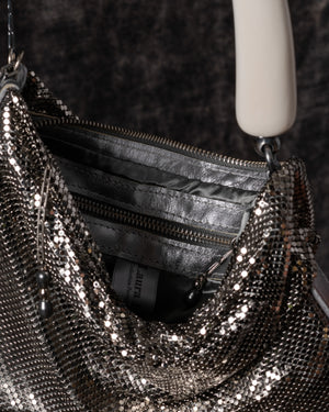 Petra Pleated Baguette Silver