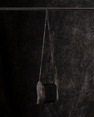 Yvonne Pleat Bag Leather+ Mesh Black / Gunmetal