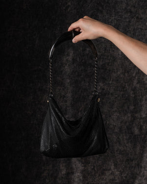 Diana Horn Shoulder Bag Black