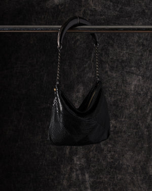 Diana Horn Shoulder Bag Black