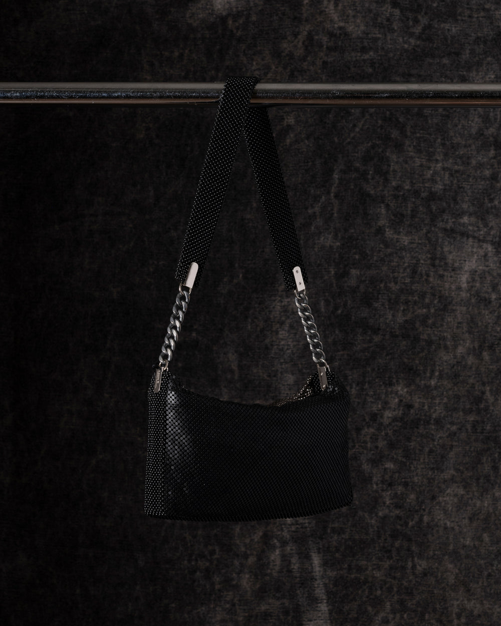 Daniela Diagonals Box Baguette w/ Swarovski Crystals Black / Grey