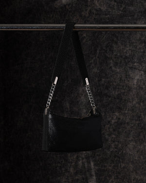 Daniela Diagonals Box Baguette w/ Swarovski Crystals Black / Grey