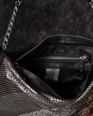 Daniela Diagonals Box Baguette w/ Swarovski Crystals Black / Grey