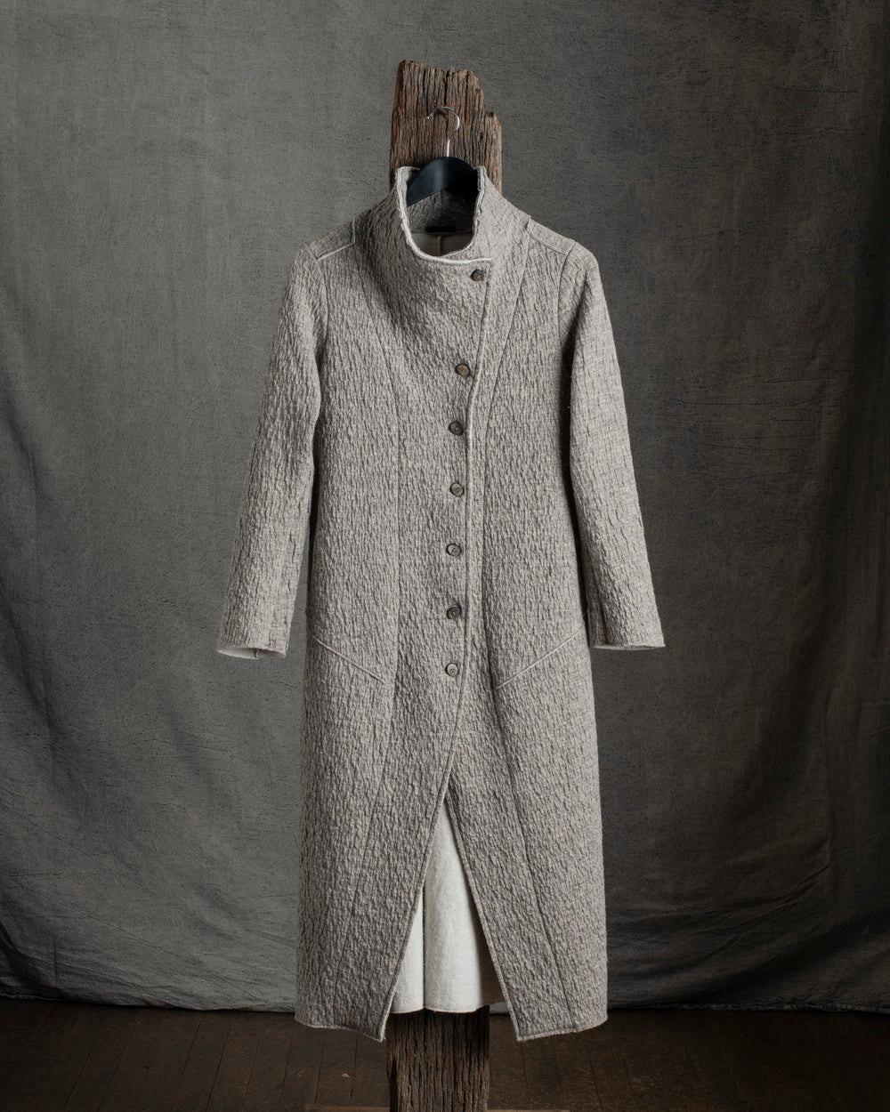 Virgin Wool Signature Coat Taupe