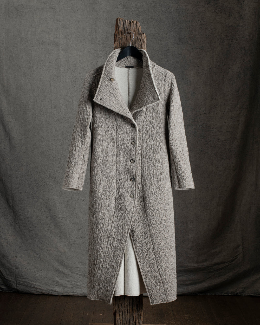 Virgin Wool Signature Coat Taupe