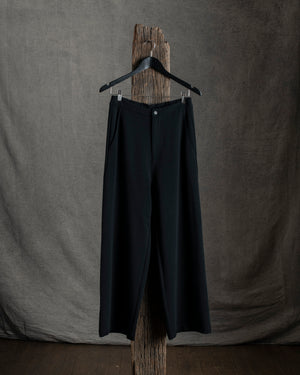 Wool Blend Wide Pant Black