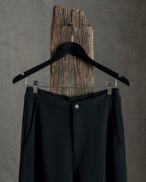 Wool Blend Wide Pant Black