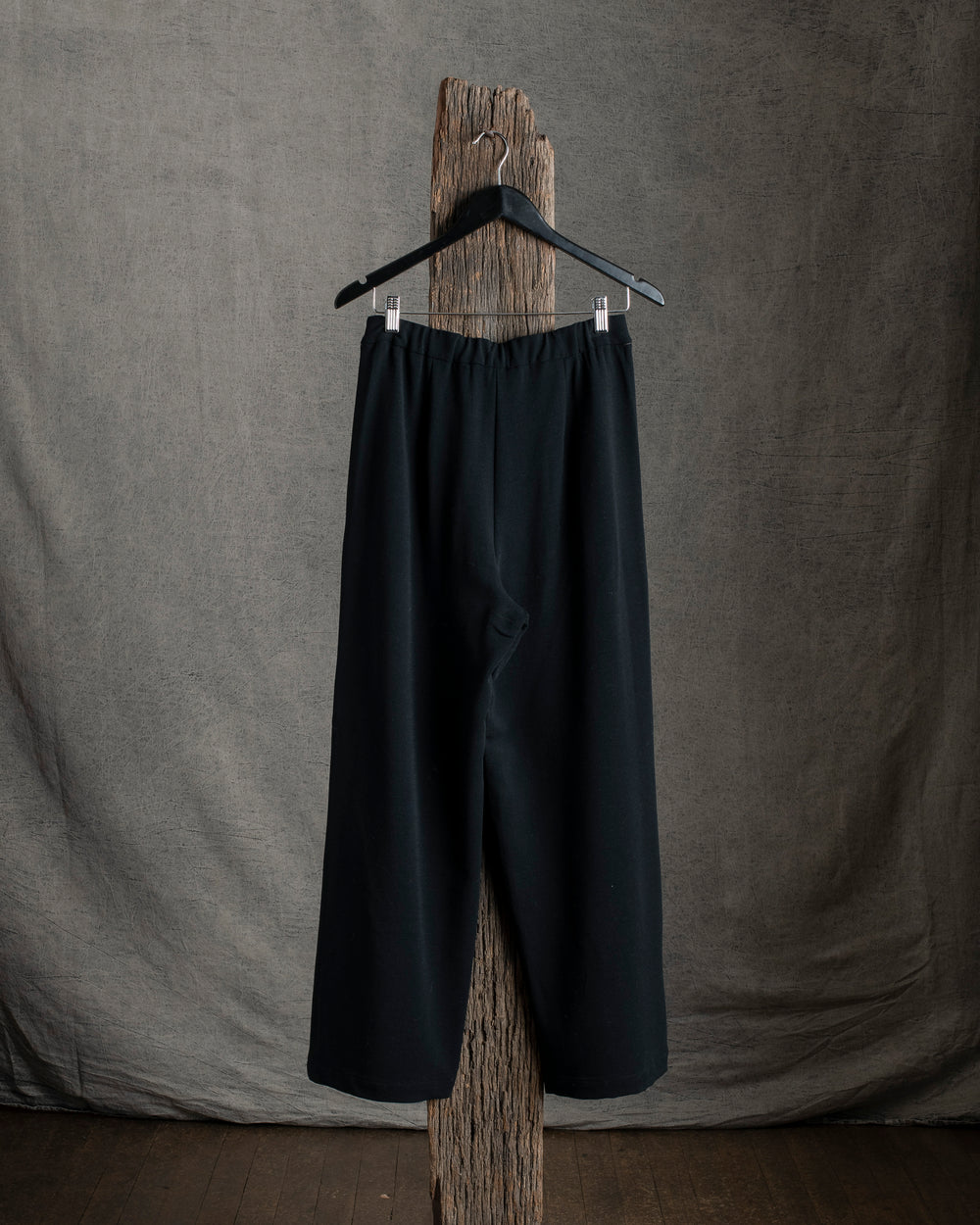 Wool Blend Wide Pant Black