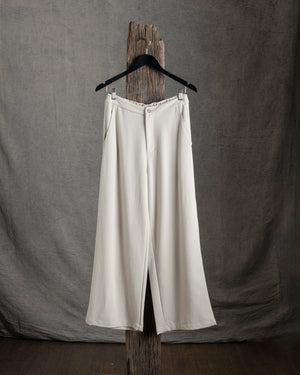 Wool Blend Wide Pant Chalk