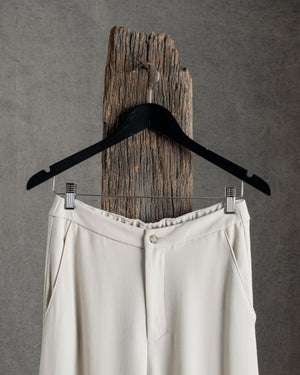 Wool Blend Wide Pant Chalk