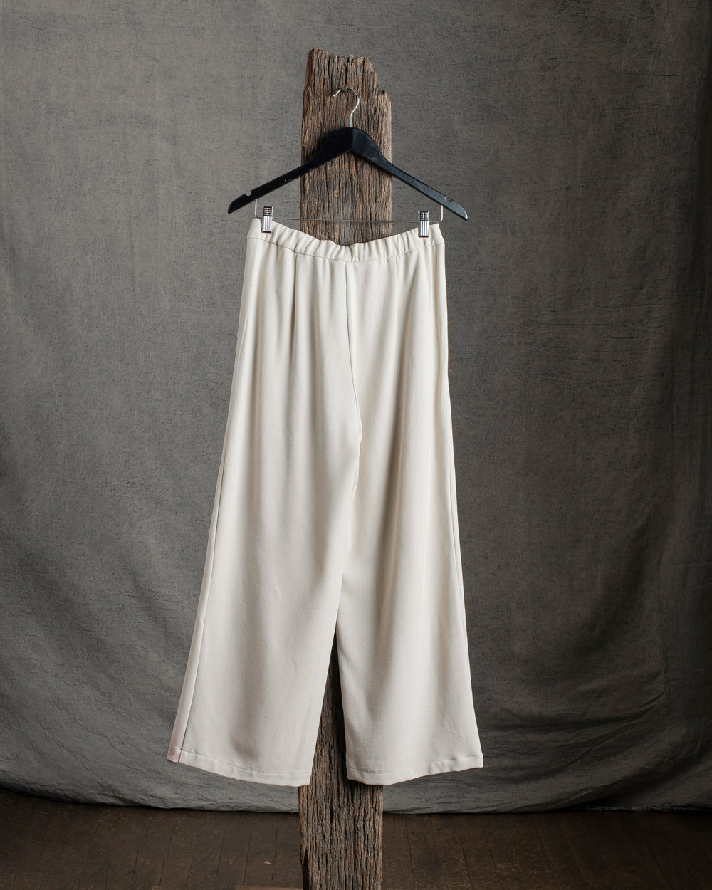 Wool Blend Wide Pant Chalk