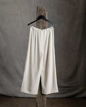 Wool Blend Wide Pant Chalk