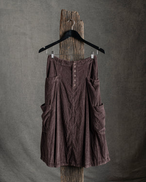 Cord Cargo Skirt Merlot