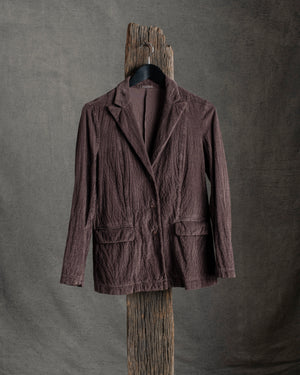 Cord Longerline Jacket Merlot