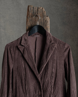 Cord Longerline Jacket Merlot