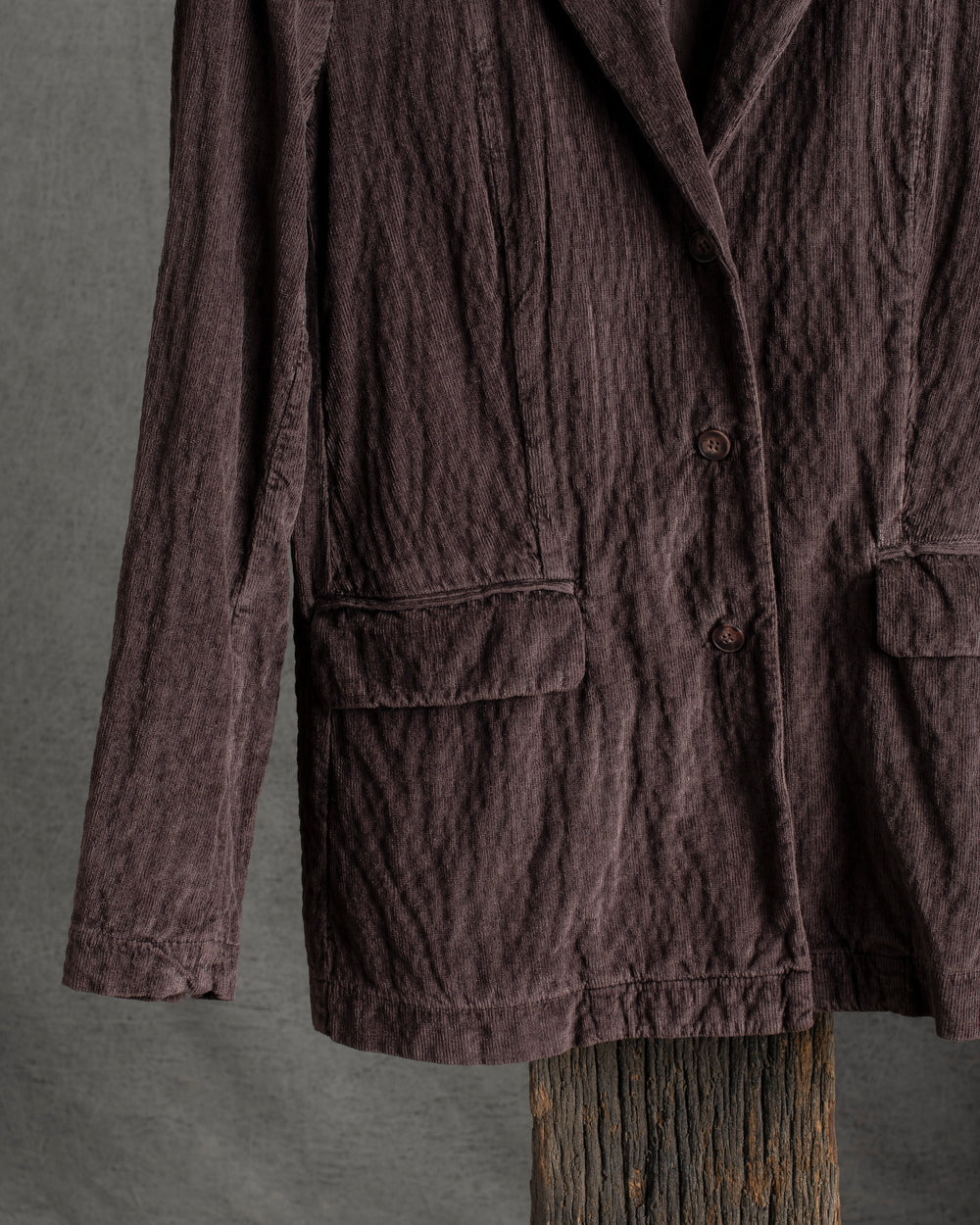 Cord Longerline Jacket Merlot