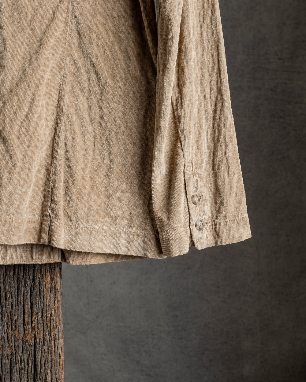 Cord Longerline Jacket Camel