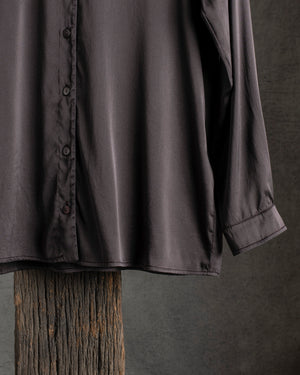 Stretch Silk Satin Shirt Merlot