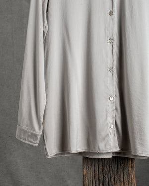 Stretch Silk Satin Shirt Stone