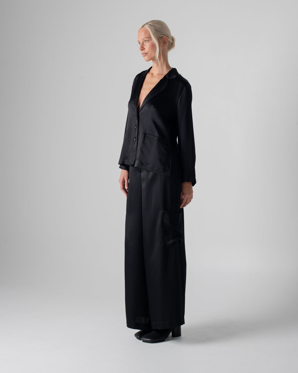 Blazer Hammered Silk Black