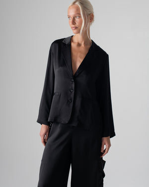Blazer Hammered Silk Black