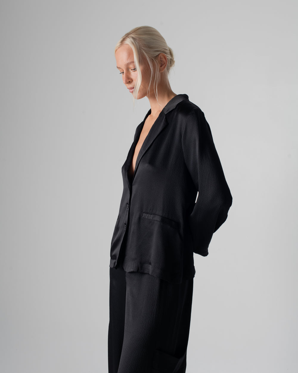 Blazer Hammered Silk Black